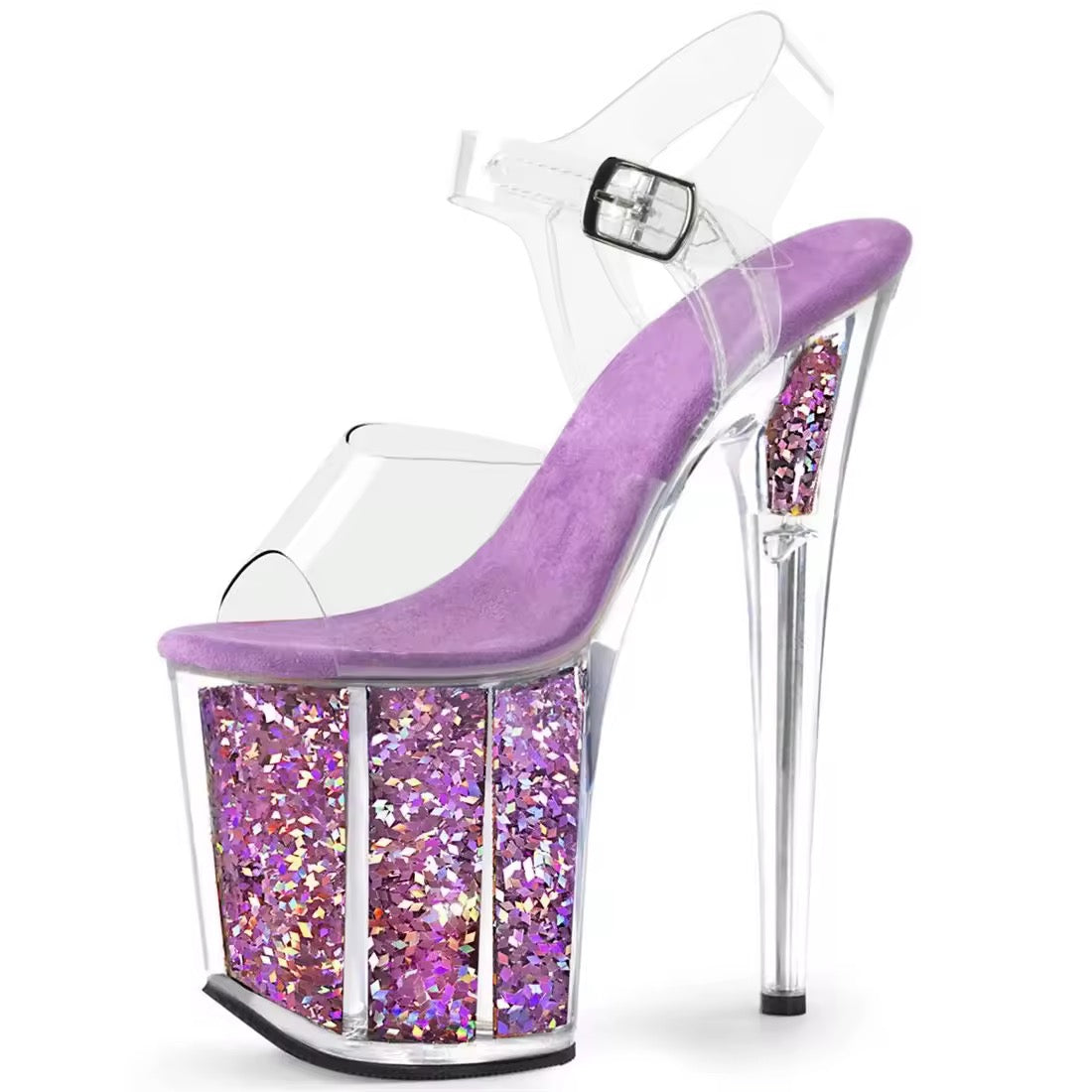 Zapatillas glitter de colores 8”