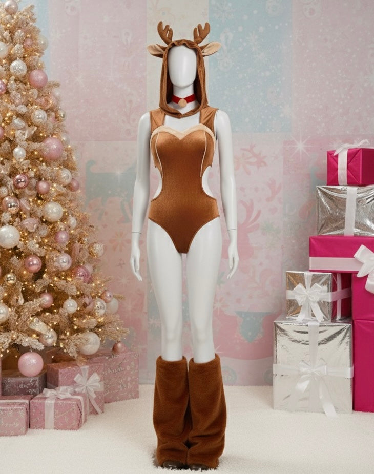 Body reno, navideño, con capucha y calentadores 🎄