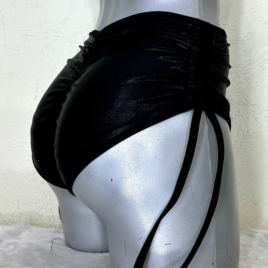 Cachetero jaretas pin-up negro liso holograma