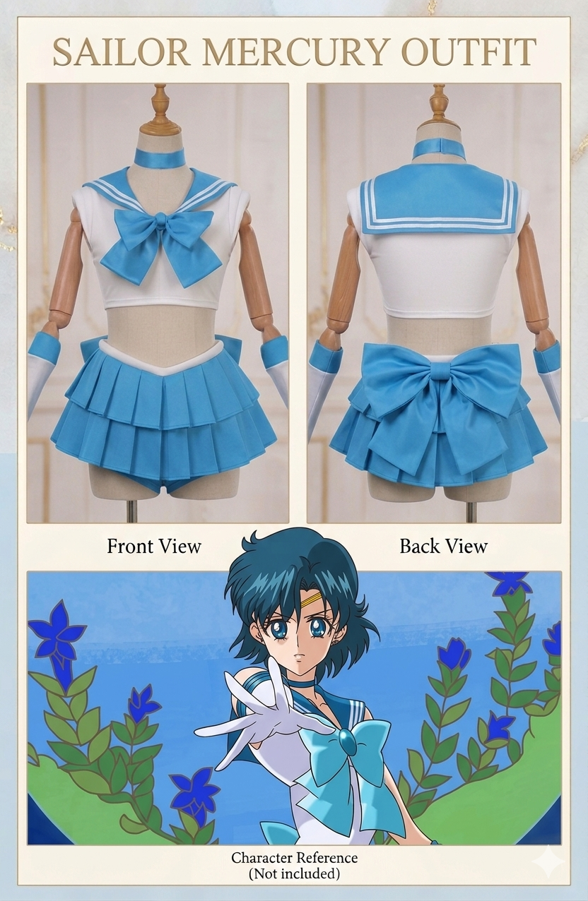 Conjunto Sailor Mercury 🪽🌙