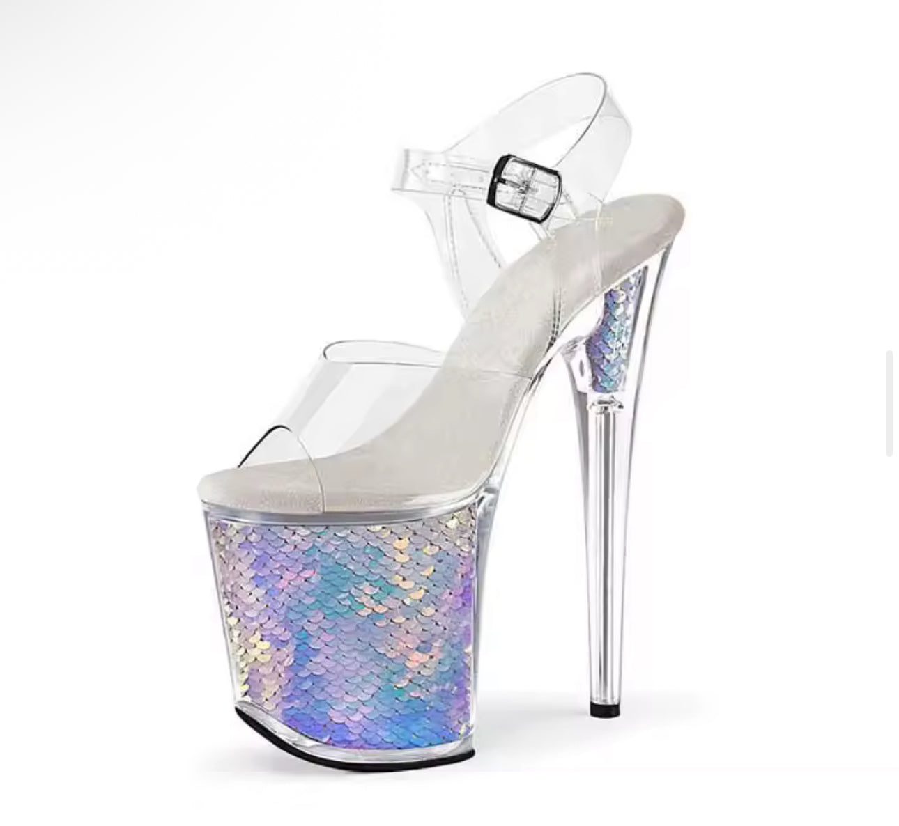 Zapatillas sirena tornasol cristal
