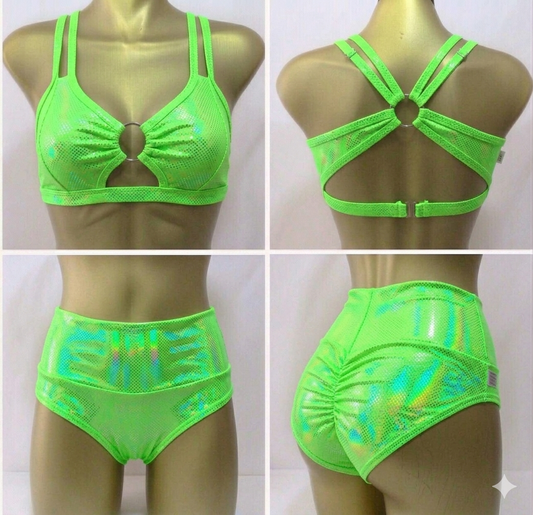 Conjunto “Spin Set” Verde Holograma