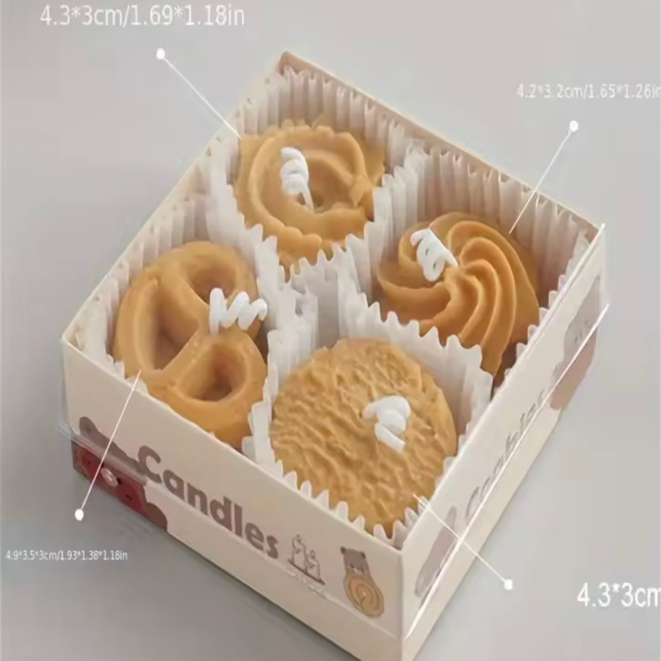 Velas de galletitas 4pzs.