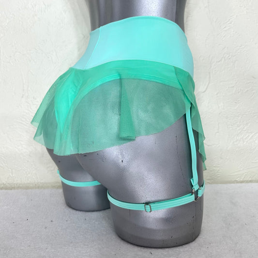Cachetero falda arnés Elise aqua/aqua