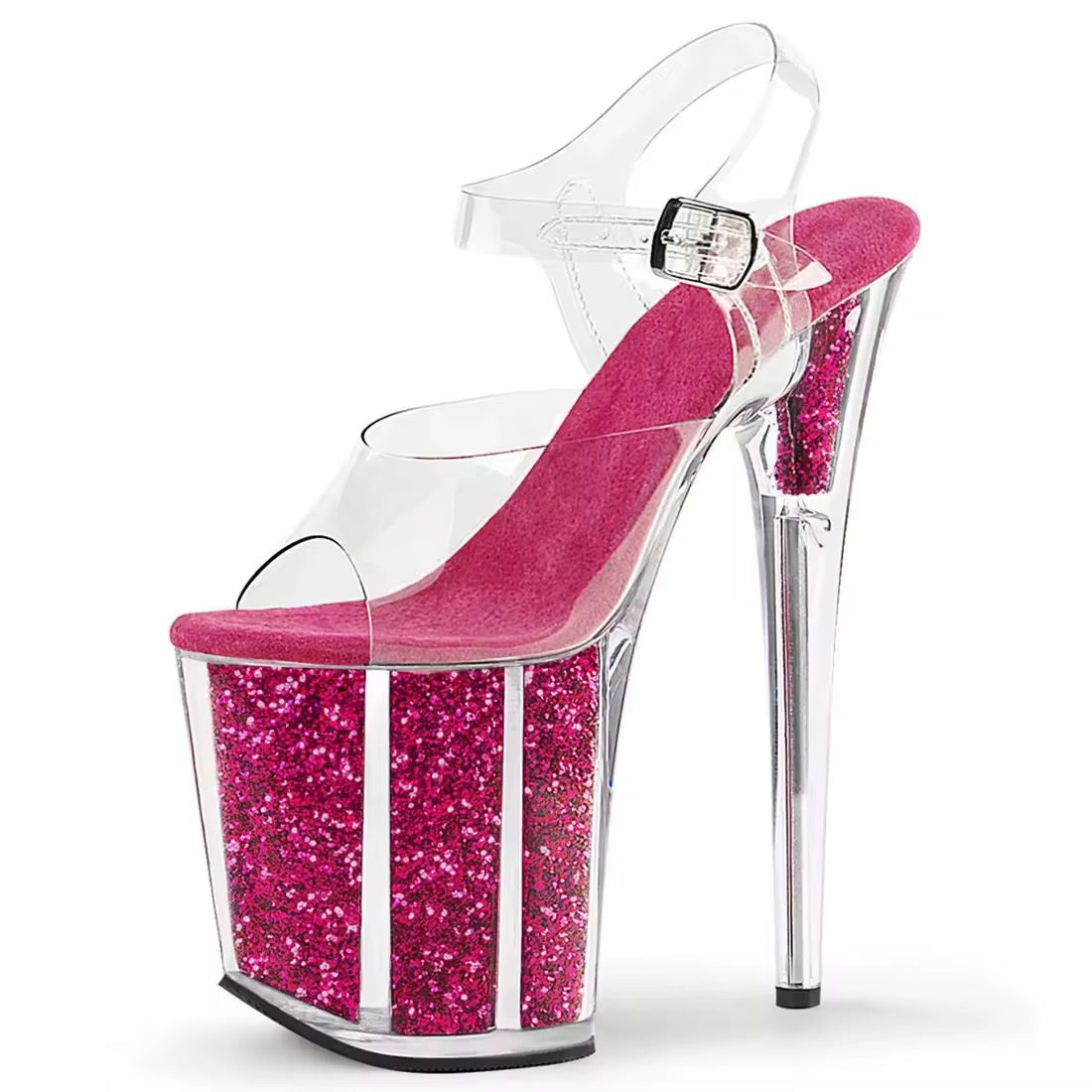 Zapatillas glitter de colores 8”