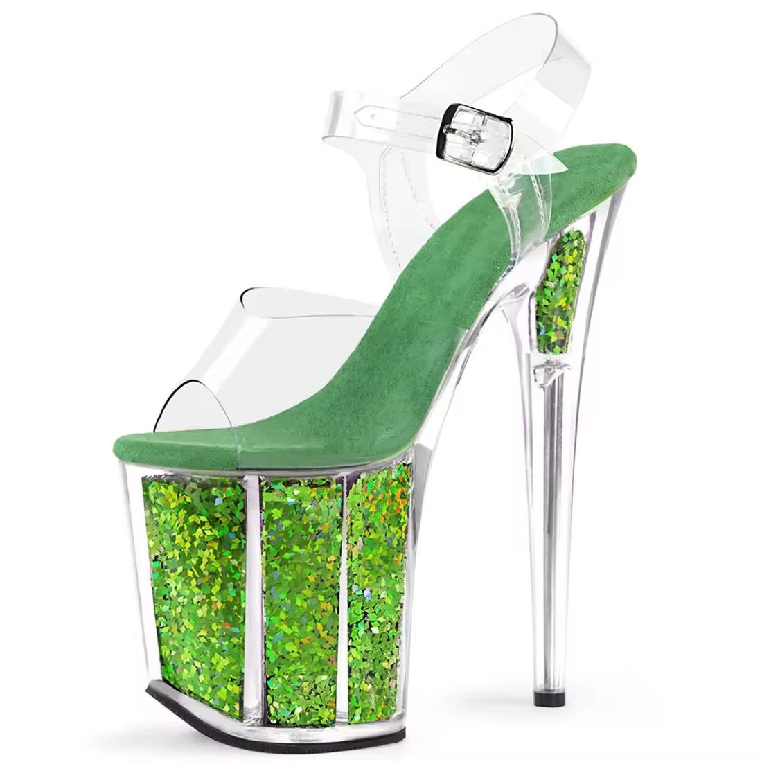 Zapatillas glitter de colores 8”