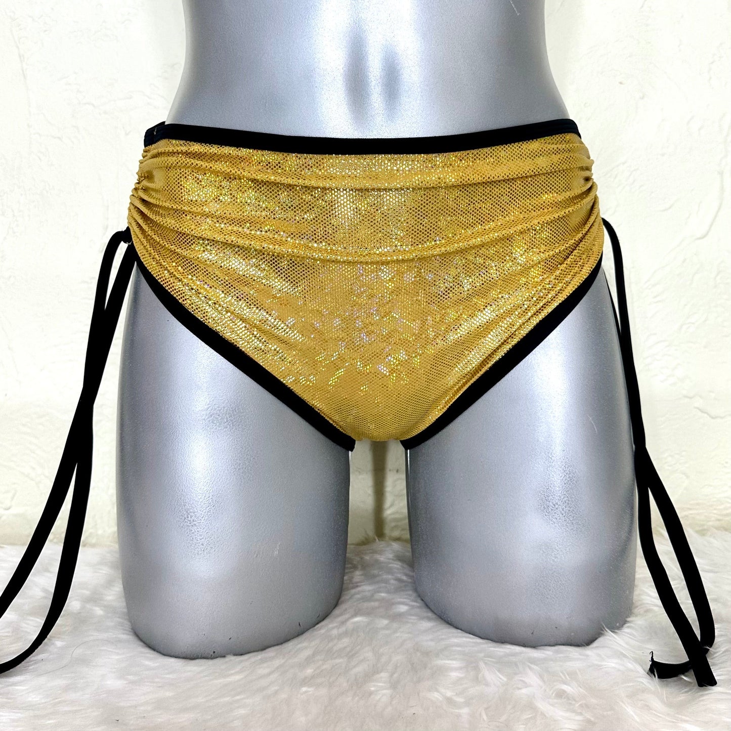 Cachetero jaretas pin-up dorado holograma