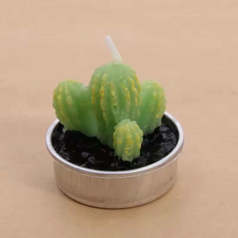 Velitas aromáticas mini cactus suculentas 6pzs.