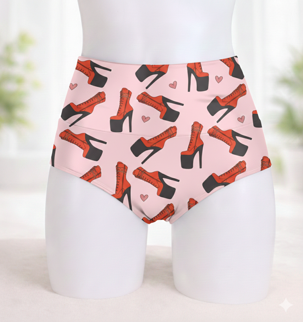 Cachetero botas rojas