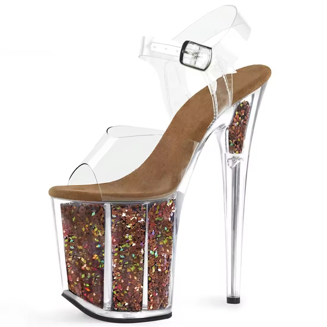 Zapatillas glitter de colores 8”
