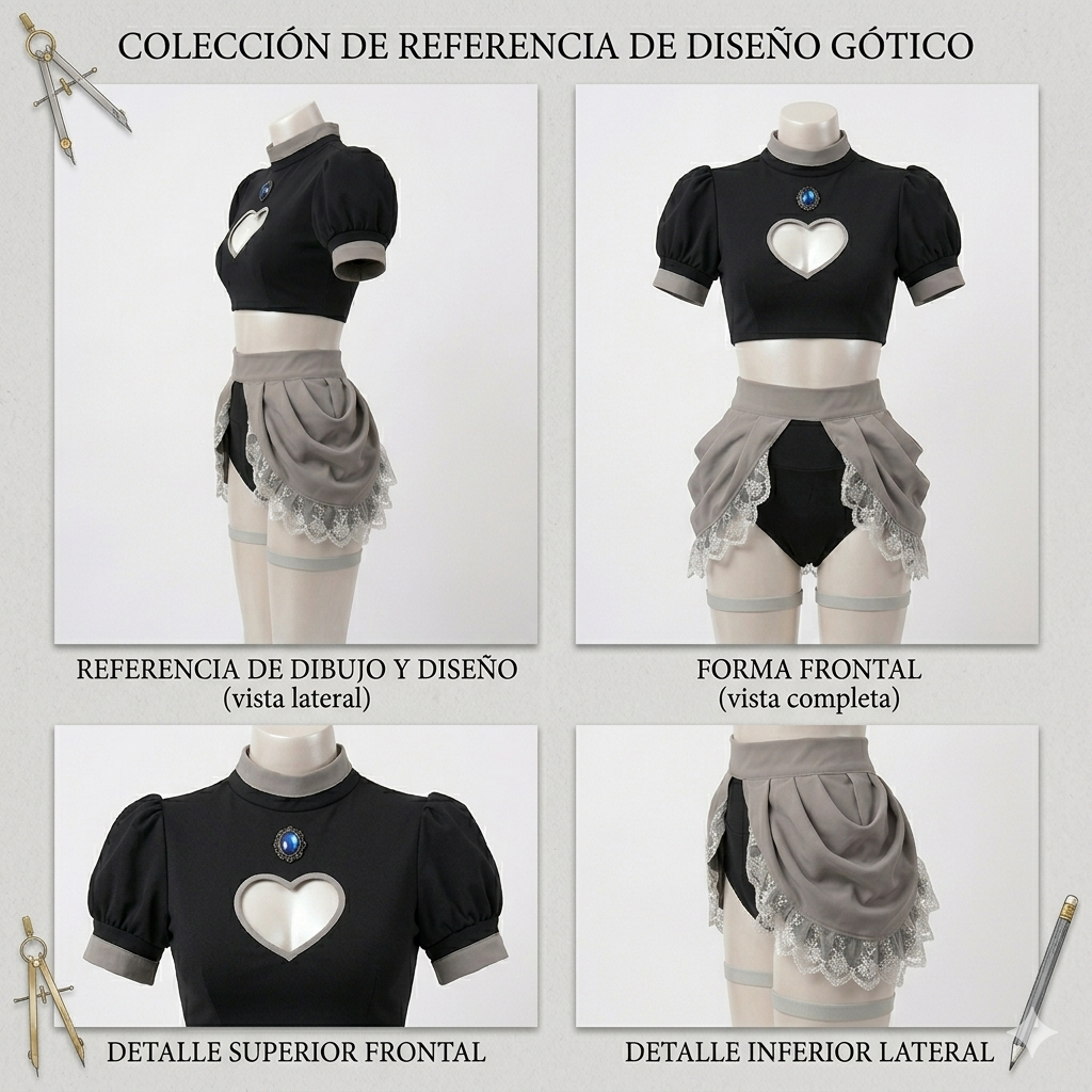 Conjunto hermana princesa 👸 peach Dark Peach Gothica