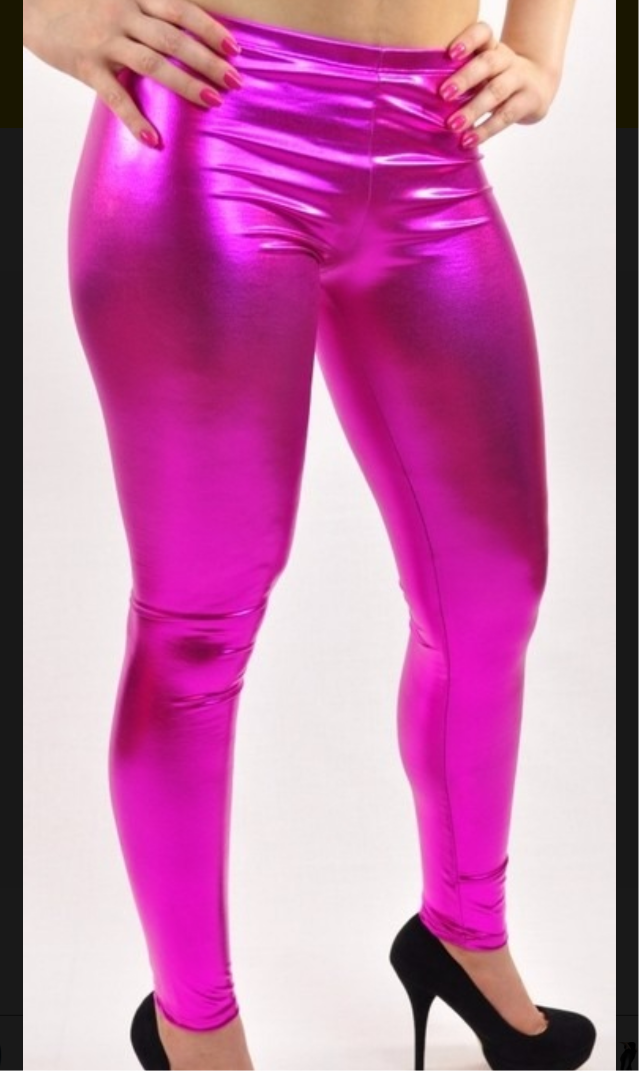 Únicas piezas Leggings metalico rosa