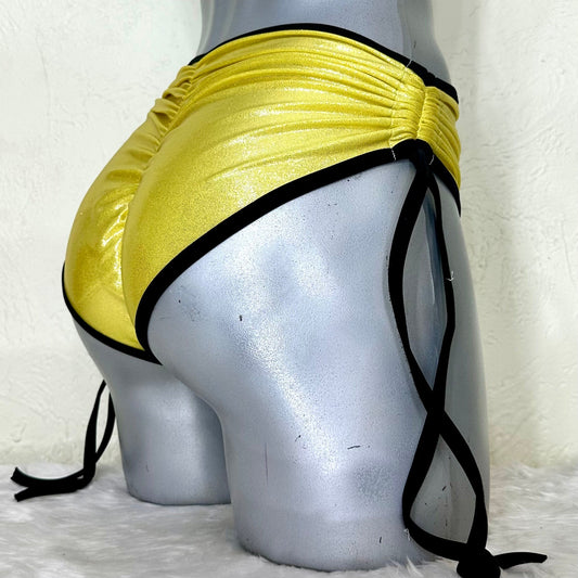 Cachetero jaretas pin-up amarillo liso holograma