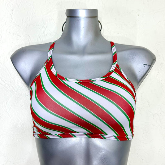 Top jazmin lineas roja/blanco