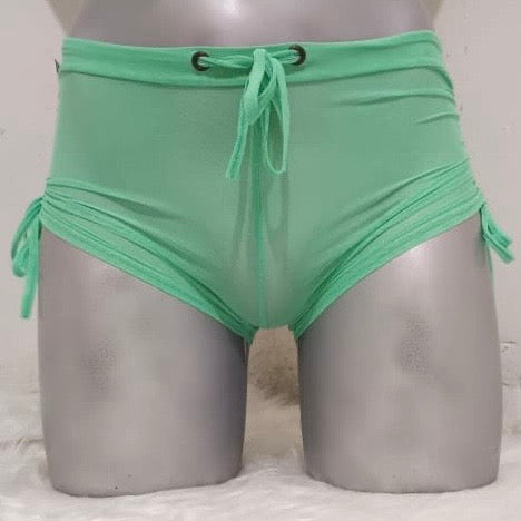 Short mesh transparente color verde