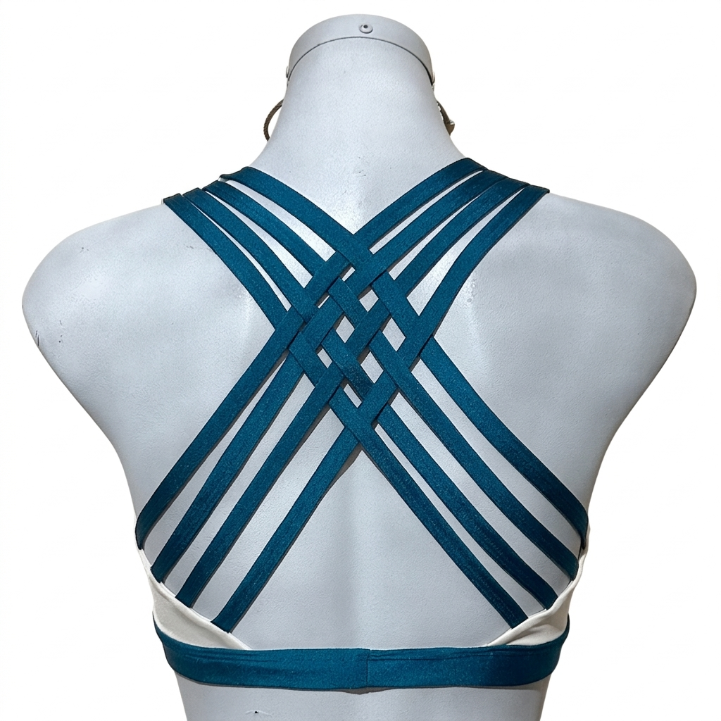 Top tiras nude/azul Ocean Power 🌊