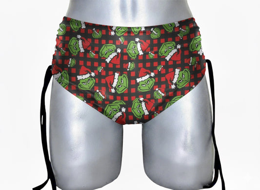 Cachetero jaretas pin-up grinch cuadros rojos