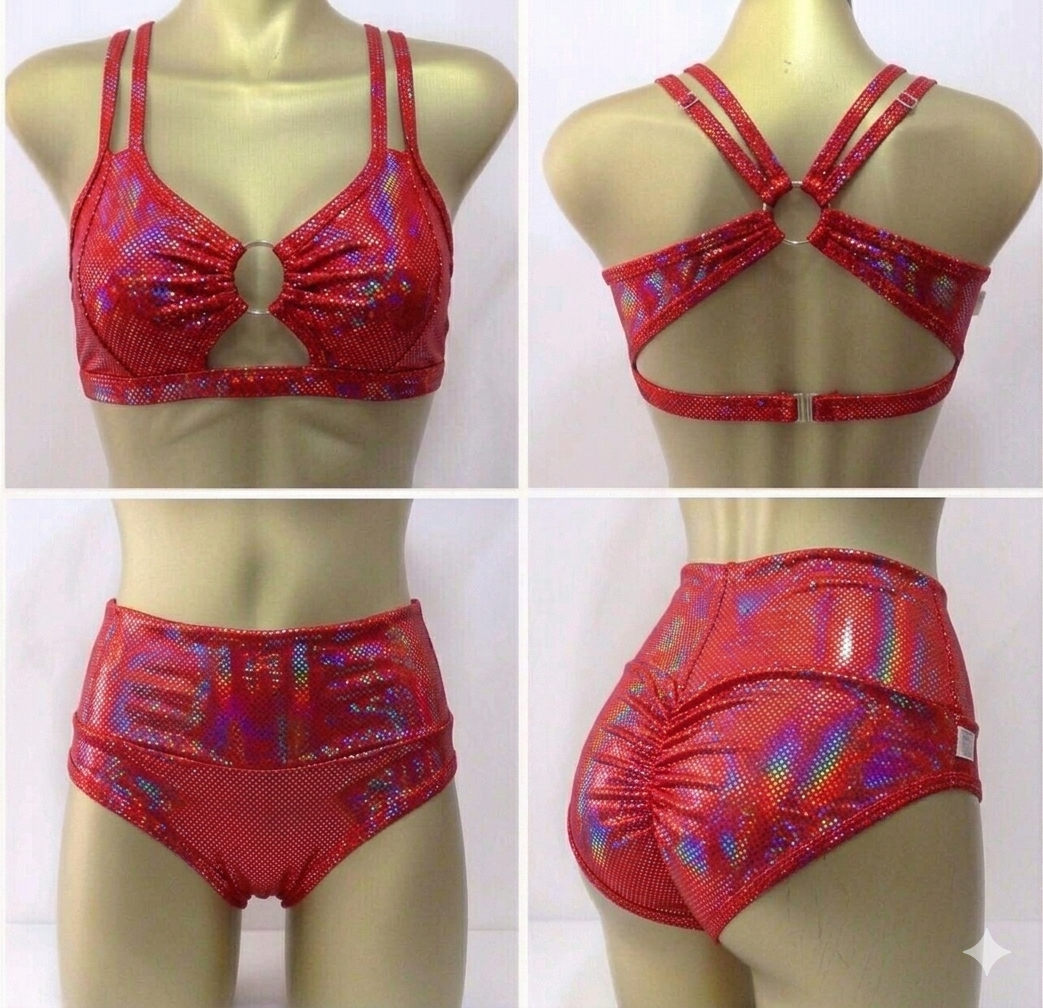 Conjunto “Spin Set” Rojo Holograma