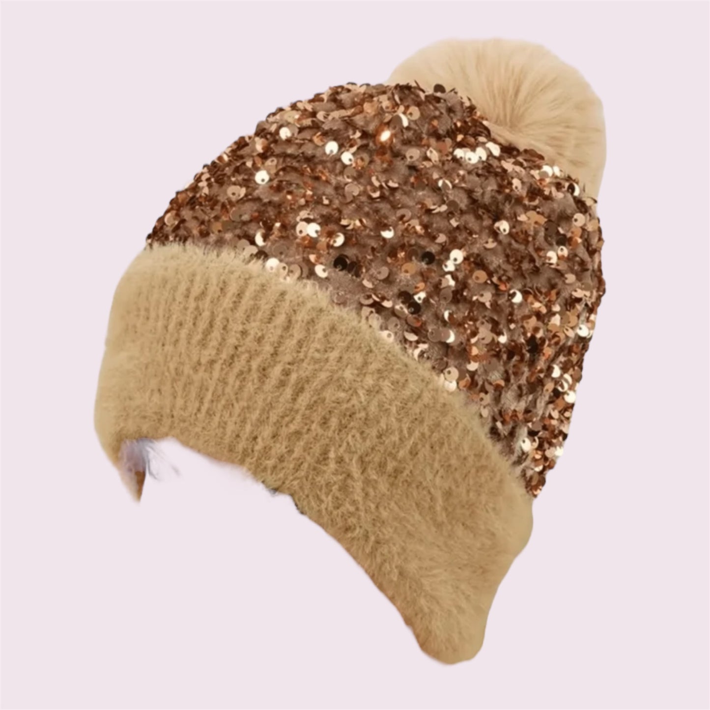 Gorro con lentejuelas brillosos