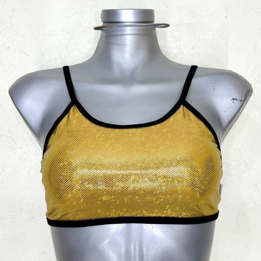 Top jazmin dorado holograma