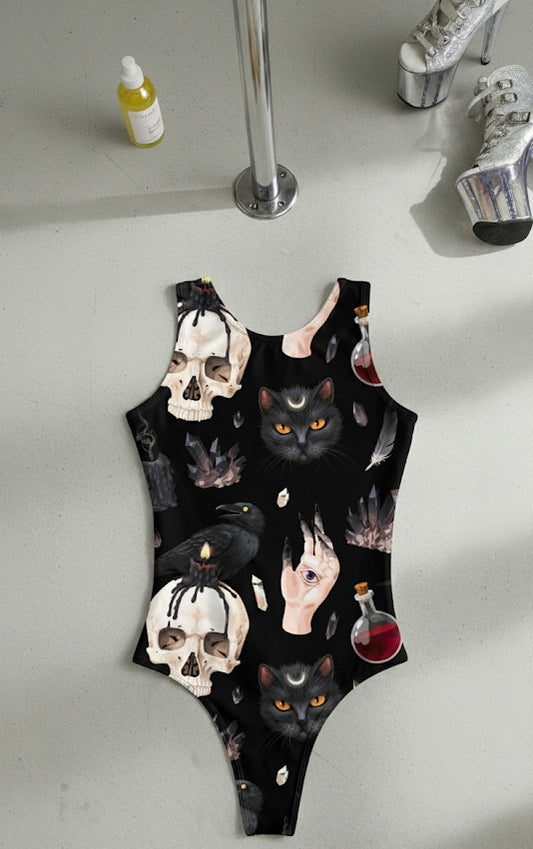 Body Vixen estampado bruja calavera