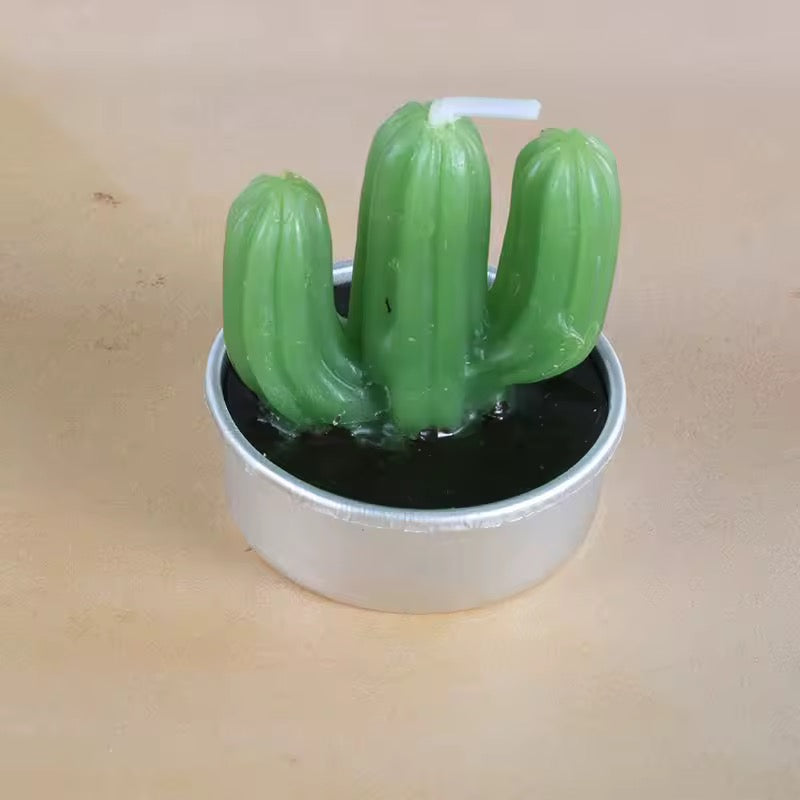 Velitas aromáticas mini cactus suculentas 6pzs.