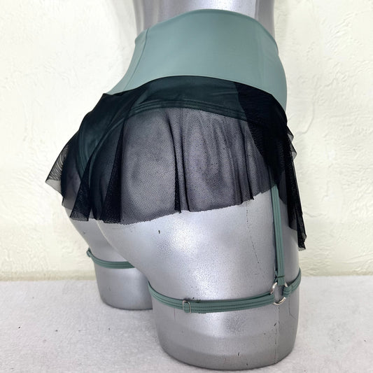 Cachetero falda arnés Elise verde seafolly/negro