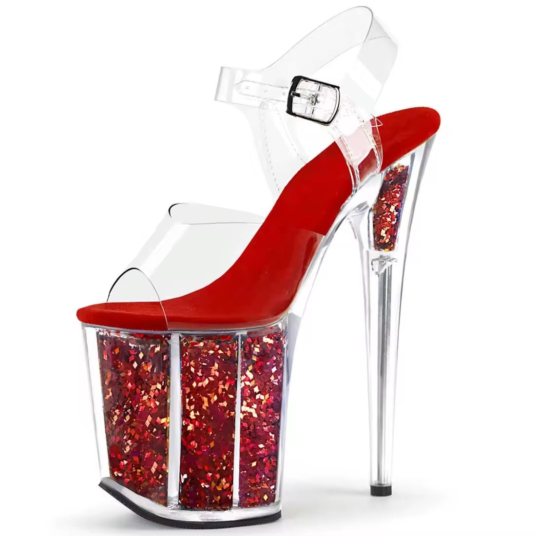 Zapatillas glitter de colores 8”