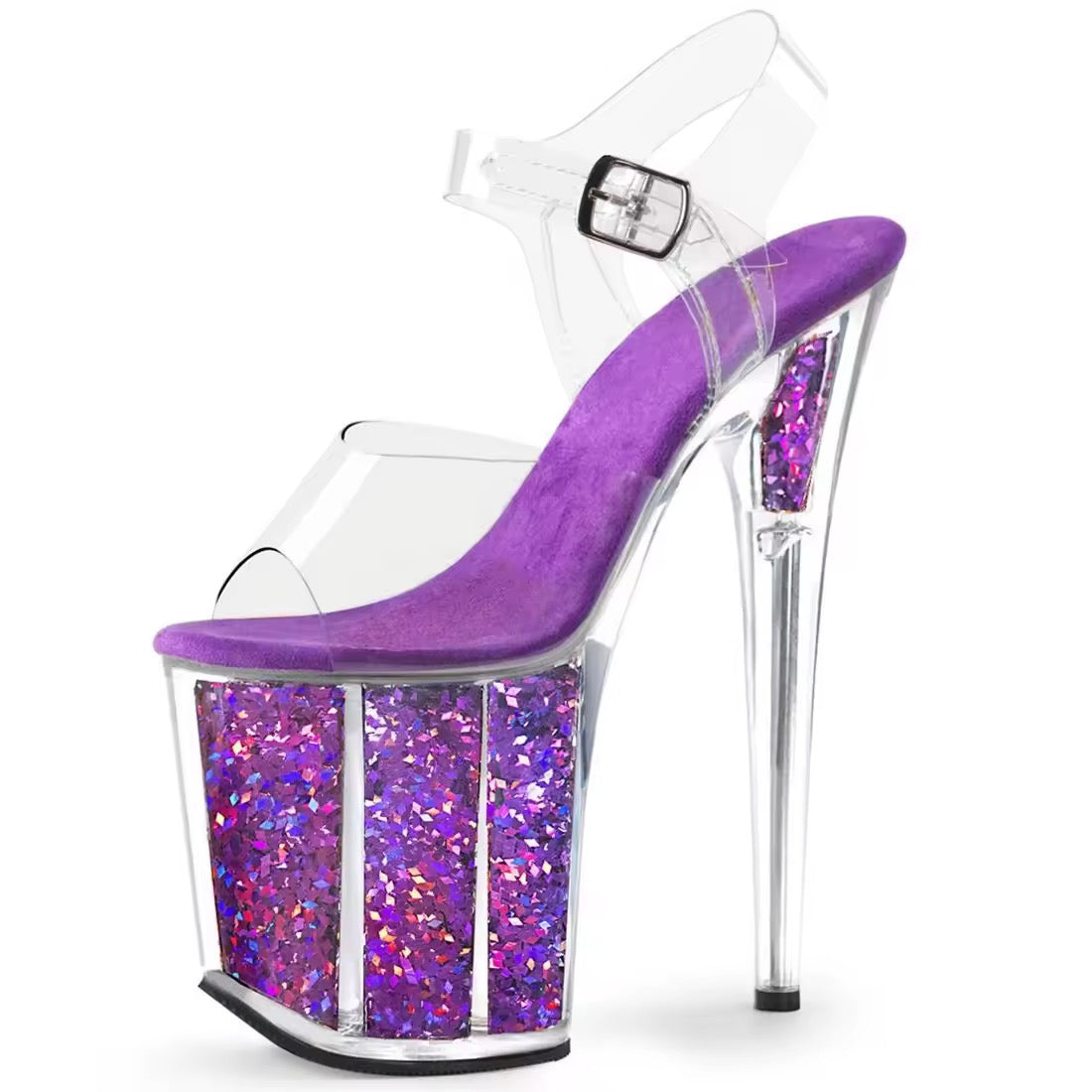 Zapatillas glitter de colores 8”