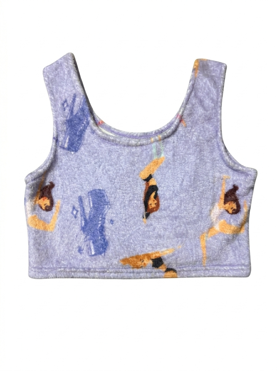 Top crop top afelpadito lila CH