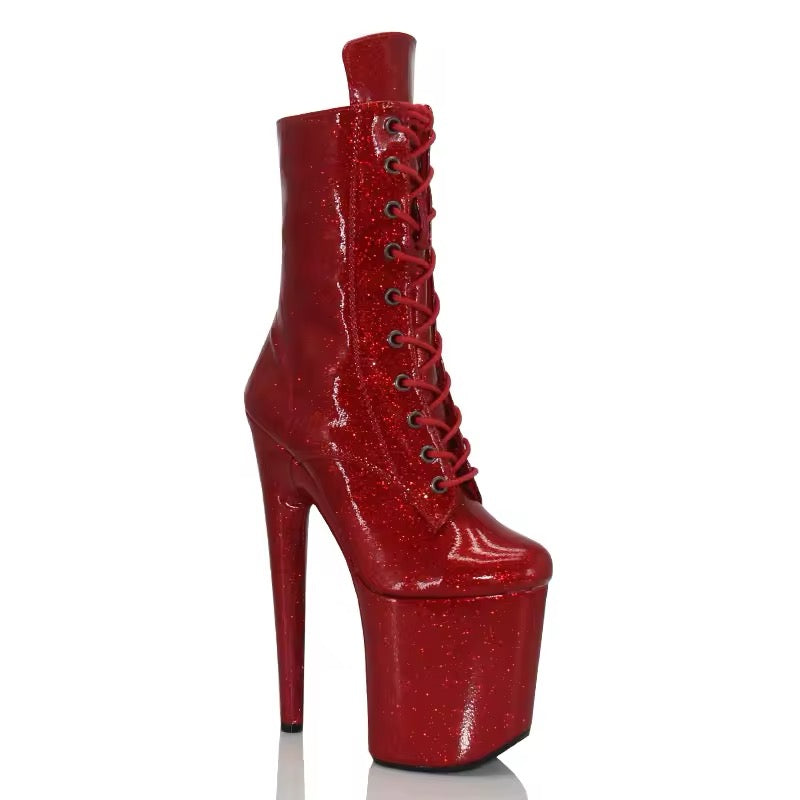 Plataformas glitter encapsuladas 20 cm