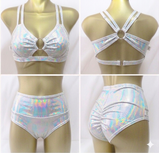 Conjunto “Spin Set” Blanco holograma