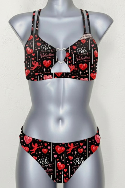 Conjunto Yumi Heart Set 🖤 pole is my valentine ❤️❤️‍🔥