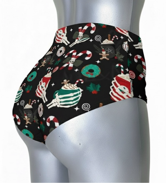 Cachetero sin arnés estampado santa gothic frap
