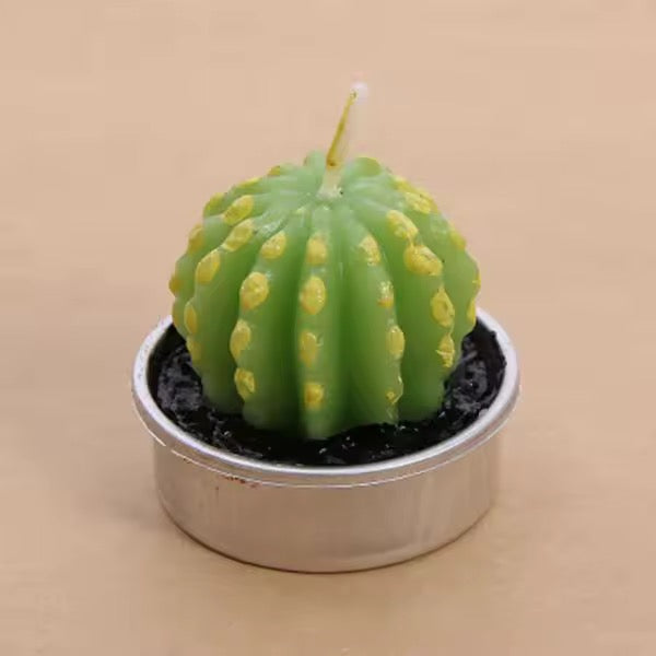 Velitas aromáticas mini cactus suculentas 6pzs.