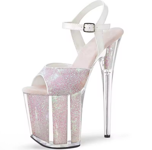 Zapatillas glitter encapsuladas 8”