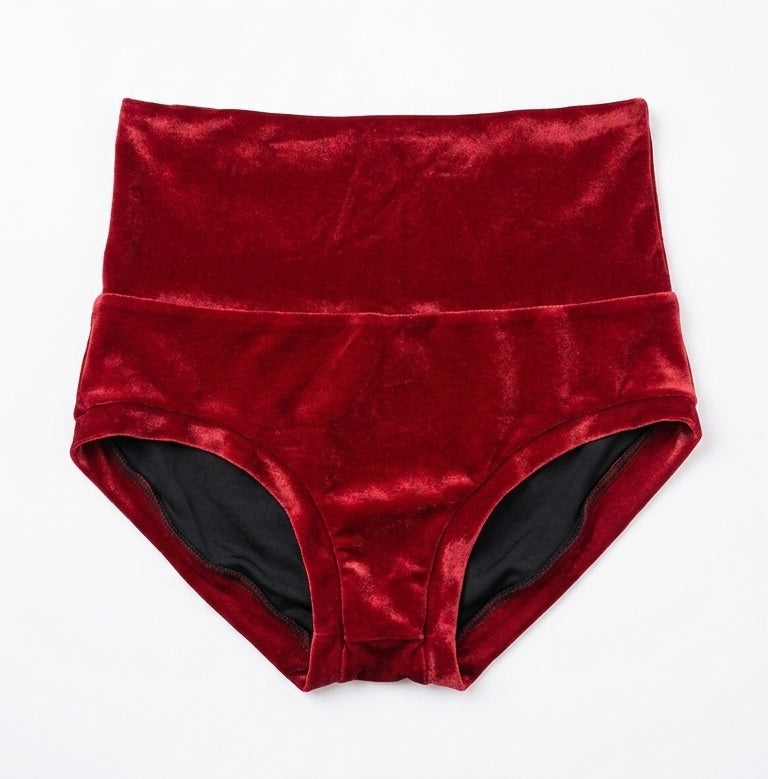 Short rojo terciopelo rojo M