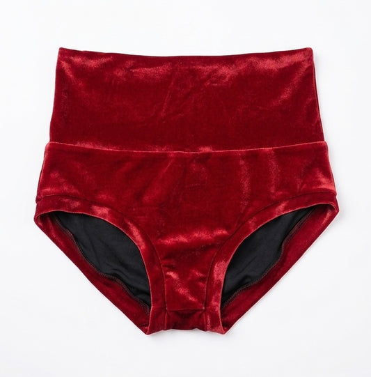 Short rojo terciopelo rojo M