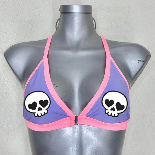 Top Bikini rosa con lila halloween