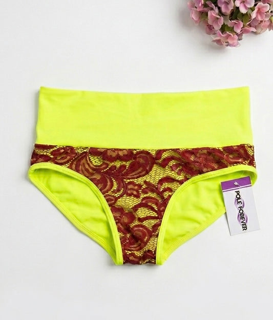 Cachetero encaje ladrillo/amarillo