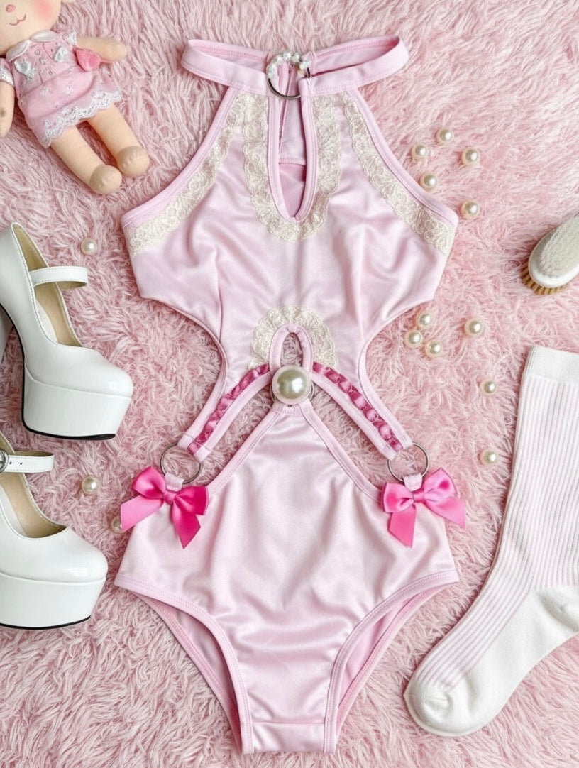 Body Aros Argolla rosa baby estilo muñeca