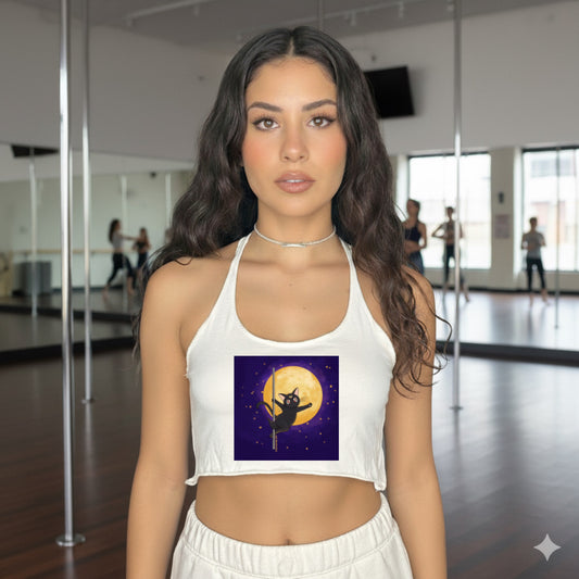 Playerita Crop Top Moon Cat