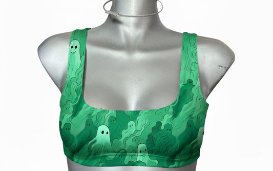Top recto de soporte extra fantasmas verdes 👻