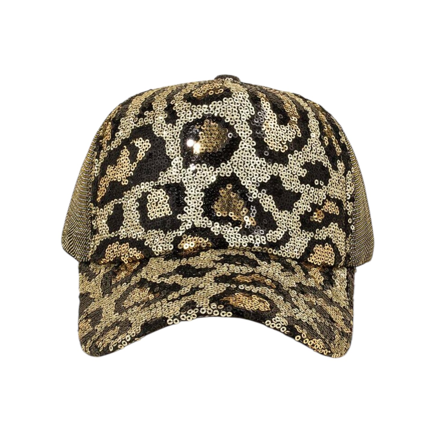 Gorra lentejuela animal print